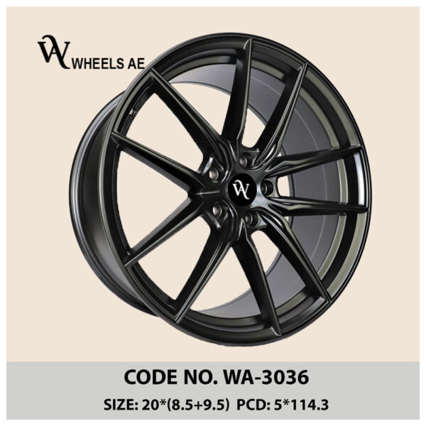 Aftermarket Wheel WA-3036 – Staggered 20” Alloy Rims for Tesla, Mustang, GTR & More