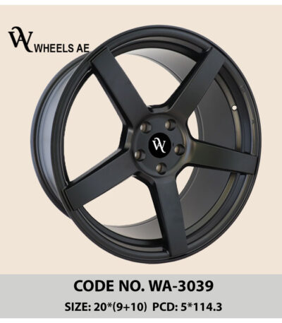 Aftermarket Wheel WA-3039 – 20” Staggered 5-Spoke Rims for Tesla, Mustang & GTR
