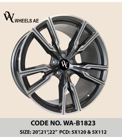 Discover Premium BMW Wheels WA-B1823, 22” lightweight alloy wheels for BMW X5, X6, and X7. Dual bolt 5x120 & 5x112. Fast UAE & GCC shipping!