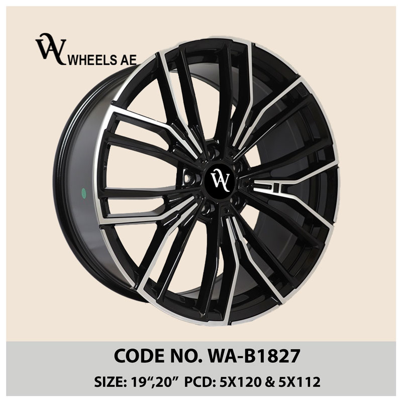 Shop Premium BMW Wheels WA-B1827, available in 19” and 20” sizes for BMW 3, 4, and 5 Series. Lightweight, dual bolt 5x120 & 5x112. Fast UAE & GCC shipping!