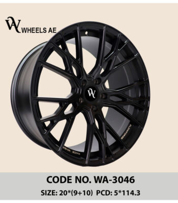 Aftermarket Wheel WA-3046 - Flow Formed Gloss Black 5-Spoke Rim