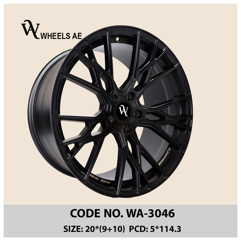 Aftermarket Wheel WA-3046 - Flow Formed Gloss Black 5-Spoke Rim