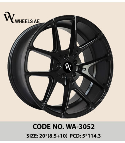 Aftermarket Alloy Wheel WA-305220 inch. Staggered fitment 20x9/20x10.5 ideal for Tesla Model Y & 3, Mustang, Charger, and GTR. Worldwide shipping.