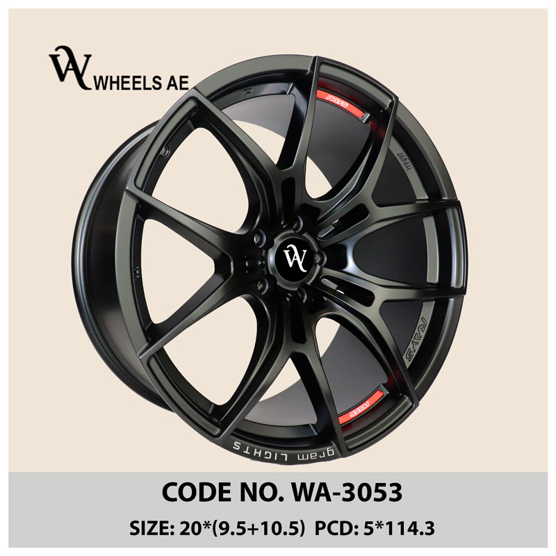Aftermarket Alloy Wheel WA-3053 | 20x9.5 / 20x10.5 Staggered Rims for Tesla, Mustang & GTR