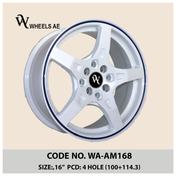 Aftermarket Wheel WA-AM168 – Retro 3-Spoke White Alloy for Civic & Corolla