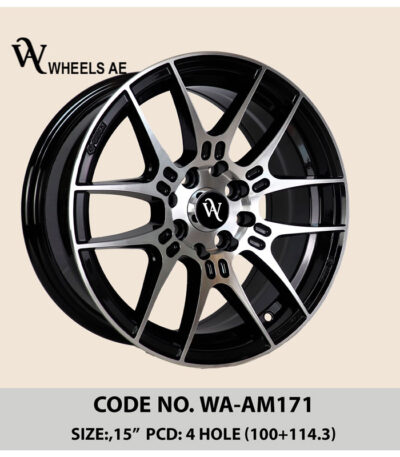 Gloss Black Alloy Wheel WA-AM171 | 15 Inch | 4x100 | Star-Spoke Design