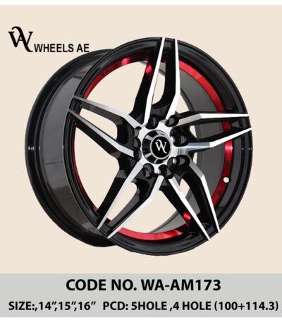Gloss Black Alloy Wheel WA-AM173 | 14–16 Inch | 4x100 / 5x114.3