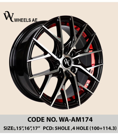 Gloss Black Alloy Wheel WA-AM174 | 15–17 Inch | 4x100 / 5x114.3