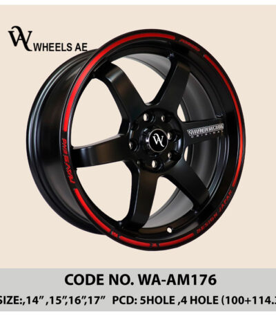 Gloss Black Alloy Wheel WA-AM176 | 14–17 Inch | 4x100 / 5x114.3