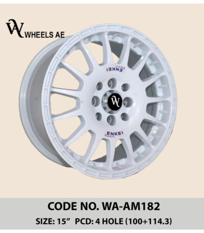 Aftermarket Wheel WA-AM182 – Multi-Spoke White Alloy for Compact Cars