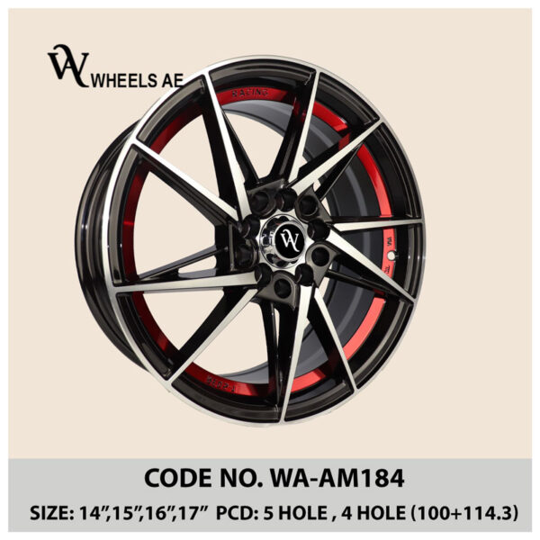 aftermarket alloy wheel WA-AM184(14”–17”) | 5 & 6 Lug Fitment for Hilux, Sunny, Mazda & More