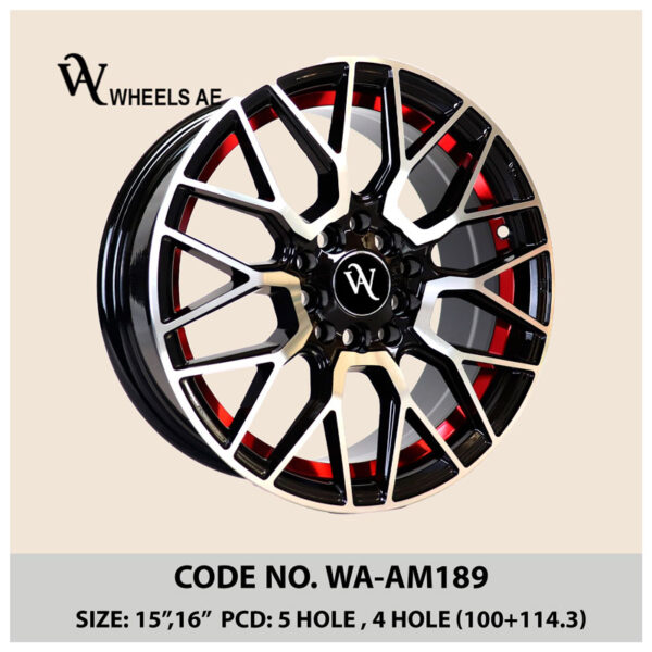 Alloy Wheel WA-AM189 – Gloss Black Split Y-Spoke Rim 15/16 Inch