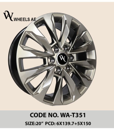 toyota land cruiser wheel wa-t351 alloy wheel dual-fitment 5/6-lug silver gunmetal