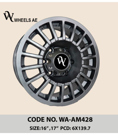 Nissan Patrol WA-AM428 Off-Road Wheel – Matte Black 16/17 Inch Deep 6-Spoke Rim