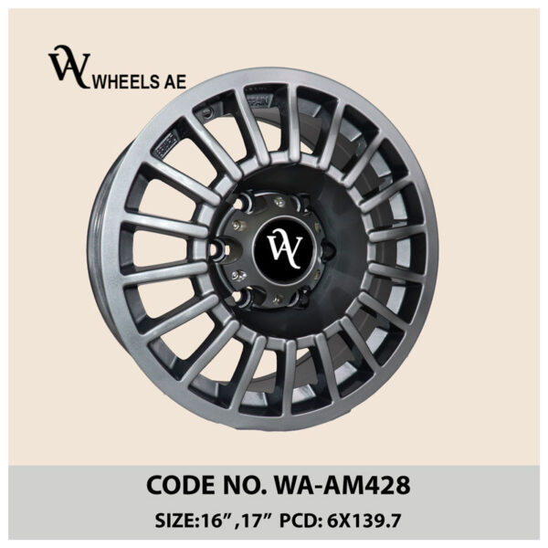 Nissan Patrol WA-AM428 Off-Road Wheel – Matte Black 16/17 Inch Deep 6-Spoke Rim