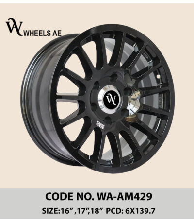 Nissan Patrol WA-AM429 Off-Road Wheel – 16/17/18 Inch Matte Black Deep 6-Spoke Rim