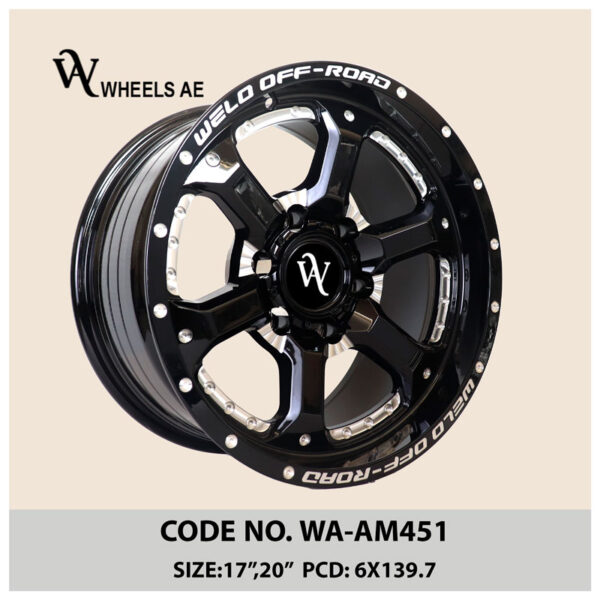 Off Road Wheel WA-AM451 – Rugged 17” Alloy with 6x139.7 Fitment for Adventure-Ready 4WDs