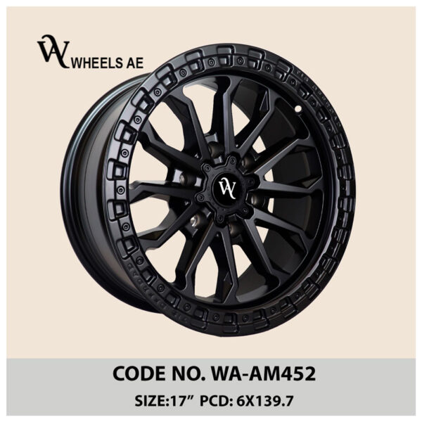 Off Road Wheel WA-AM452 – 17 Inch 6x139.7 Fitment for FJ Cruiser, Patrol, GMC, Pajero, Hilux, Fortuner & More