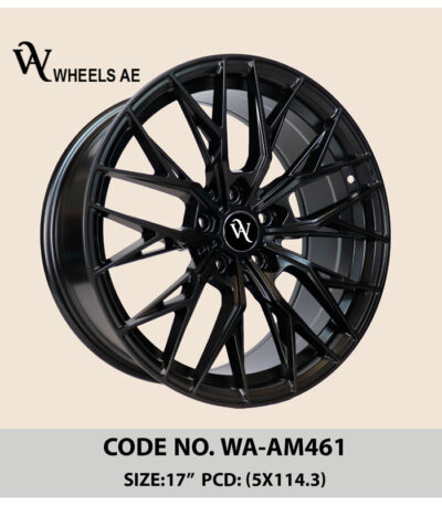 aftermarket alloy wheel WA-AM461 – 17 inch sporty black multi-spoke rim