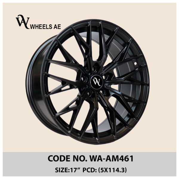 aftermarket alloy wheel WA-AM461 – 17 inch sporty black multi-spoke rim