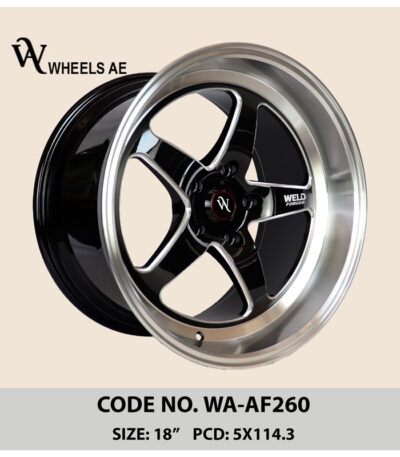 Aftermarket Wheel WA-AF260 – 18 Inch 5-Spoke Muscle Alloy for Mustang, GTR & More