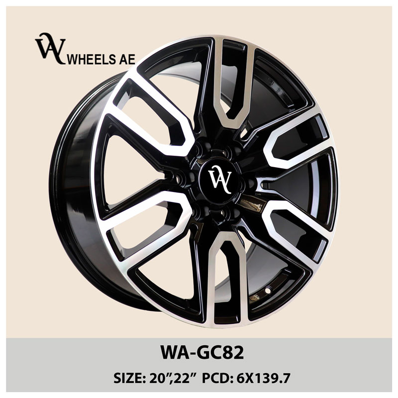 GMC 20 Inch Black Wheel WA-GC82 – Gloss Black Alloy Rim for Yukon, Sierra, Denali & More