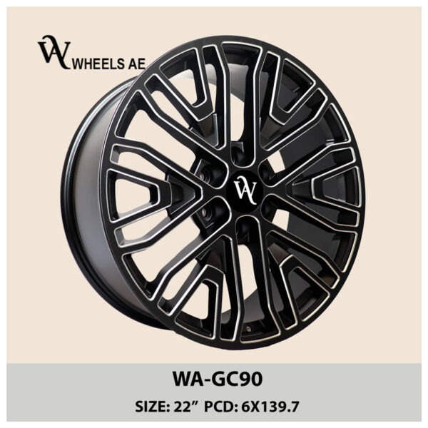 GMC 22 Inch Black Wheel WA-GC90 – Gloss Black Alloy Rim for Yukon, Sierra & More