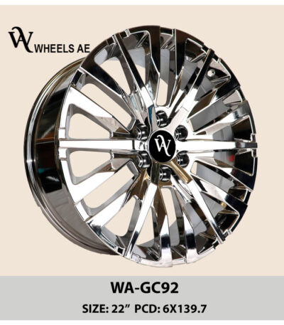 Chevrolet Tahoe 22 Inch Chrome Wheel WA-GC92 – Multi-Spoke Luxury Alloy Rim for Silverado, Suburban, and 6-Lug SUVs