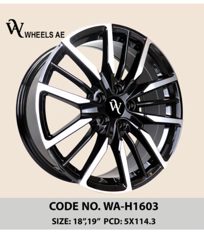 Honda Wheel WA-H1603 – 18 & 19 Inch Elegant Black Alloy Rims for Civic, Accord, CR-V