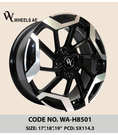 Kia Wheel WA-H8501 – 18 Inch Geometric Black Alloy Rim for Hyundai & Kia (Direct Fit, No Spacers)