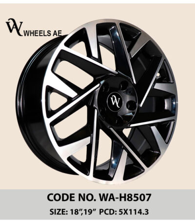 Hyundai Wheels WA-H8507 – 18 & 19 Inch Black Alloy Rims for Kia, Mazda, and More