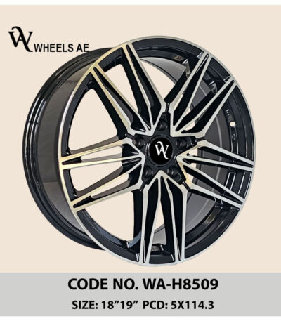 Kia Wheels WA-H8509 – 18 & 19 Inch Black Alloy Rims for Hyundai, Mazda, and More