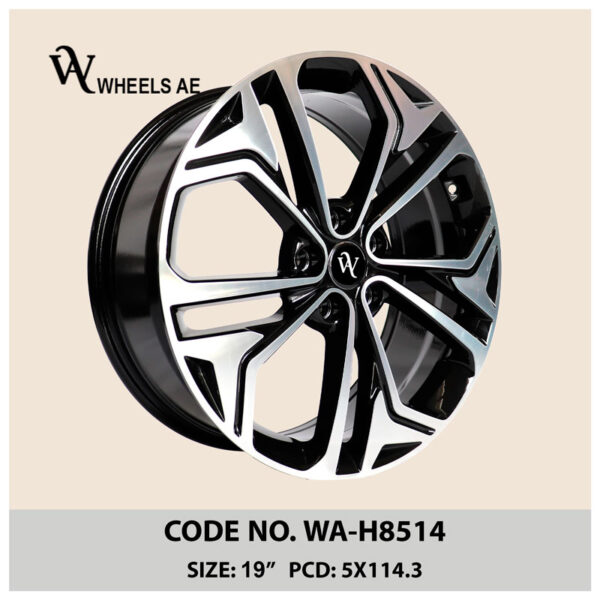 Hyundai Wheel WA-H8515 – 19 Inch Luxury 5-Spoke Alloy Rim for Kia & Hyundai Sedans and SUVs