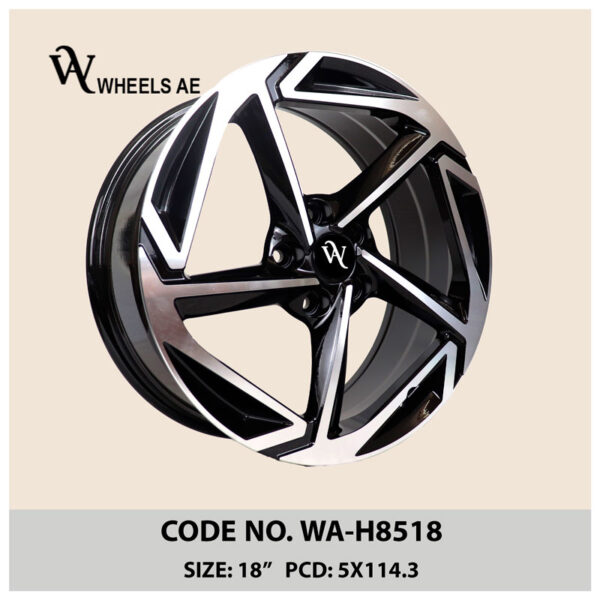 Kia Hyundai Wheel WA-H8518 – 18 Inch Star-Style 5-Spoke Alloy Rim for Sedans & SUVs