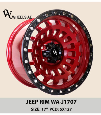 17 Inch Red Off-Road Alloy Wheel WA-J1707 Jeep Dodge 5x127