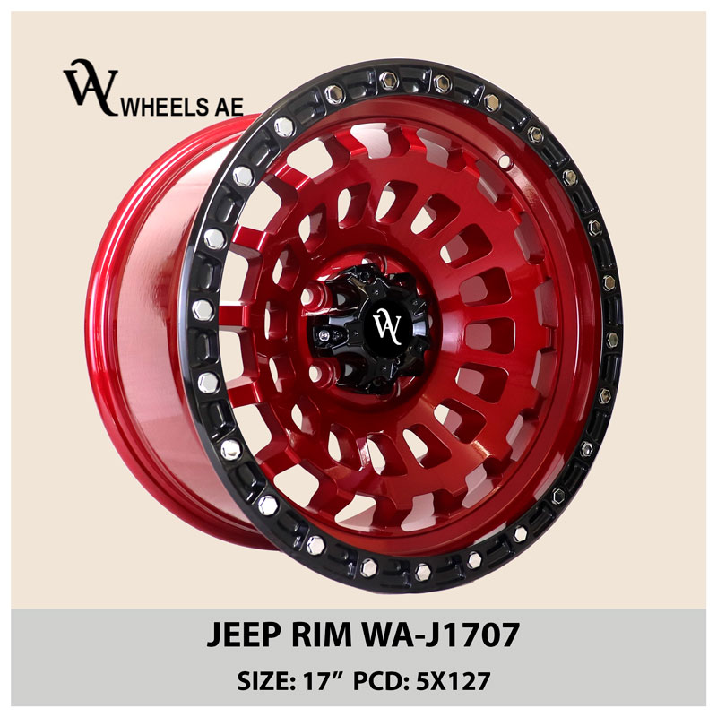 17 Inch Red Off-Road Alloy Wheel WA-J1707 Jeep Dodge 5x127