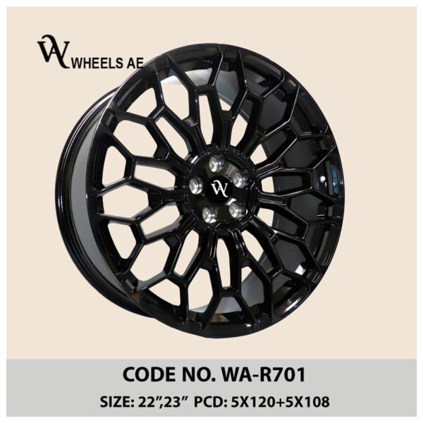 Land Rover WA-R701 Mesh-Style 22-Inch Wheel – Gloss Black Multi-Spoke Alloy for Daily Driving & Luxury SUVs