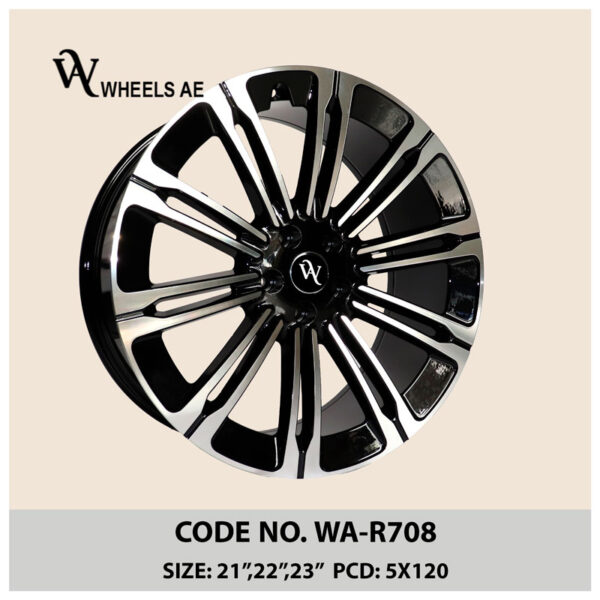 WA-R708 Range Rover Wheels – 22 Inch Gloss Black Alloy Rims