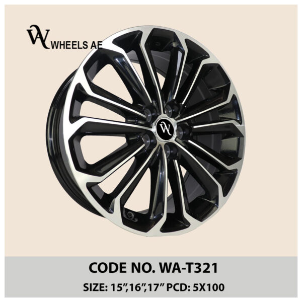 Toyota Corolla Wheel WA-T321 – 15, 16, 17 Inch Multi-Spoke Alloy Rim with OEM Fitment