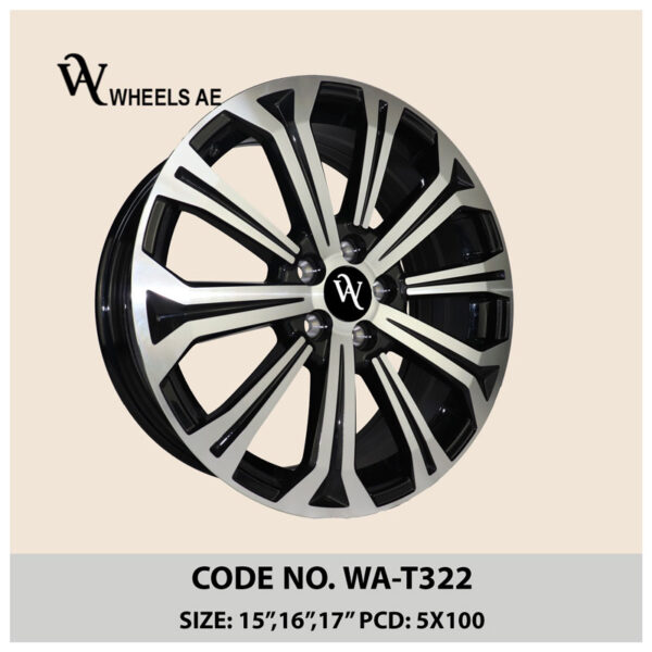 Toyota Corolla Wheel WA-T322 – 15, 16, 17 Inch Split-Spoke Alloy Rim with OEM Fit