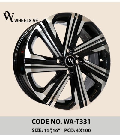 Toyota Yaris Corolla WA-T331 15 Inch Gloss Black Alloy Wheel