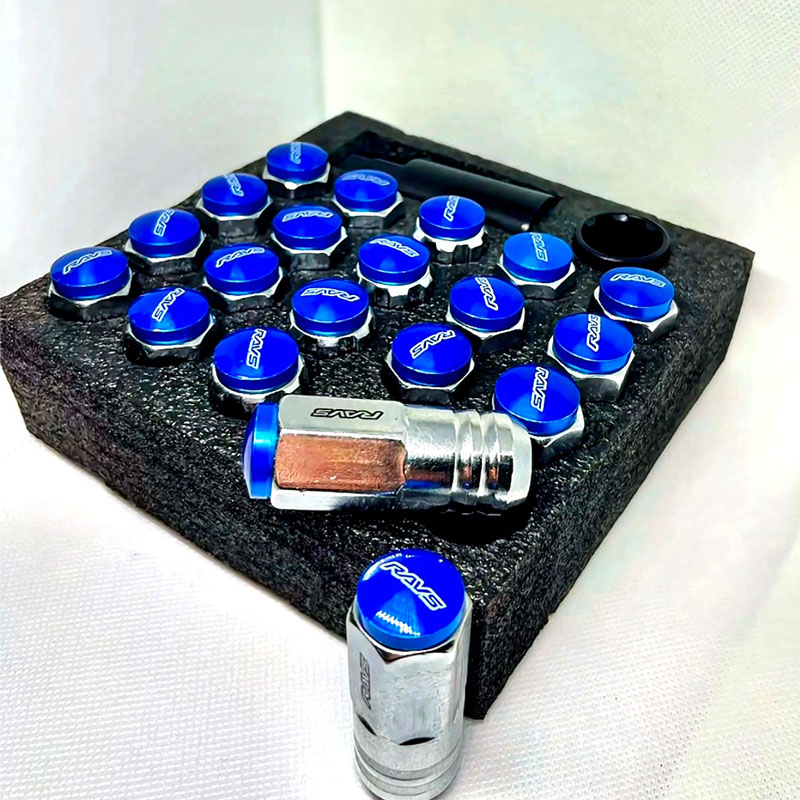 lug nuts M12x1.5 M12x1.25 colored for alloy wheels