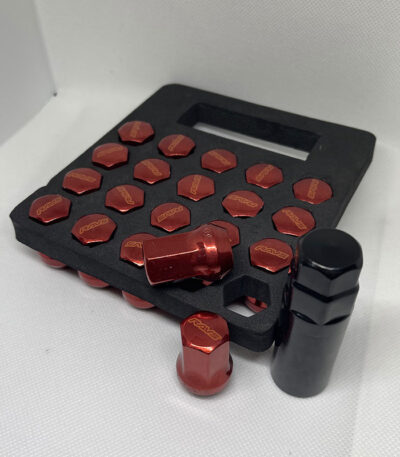 red lug nuts 19mm hex for alloy wheels