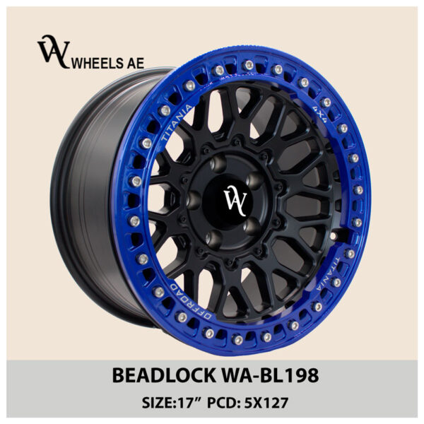 Beadlock Off-Road Wheel WA-BL198 – 17” | 5x127 PCD | Fits Jeep Wrangler, Gladiator, Grand Cherokee