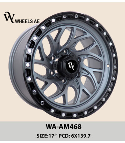 Off-Road Wheel WA-AM468 Matt Gray – 17” 6x139.7 Rim for Patrol, Land Cruiser, Prado, GMC