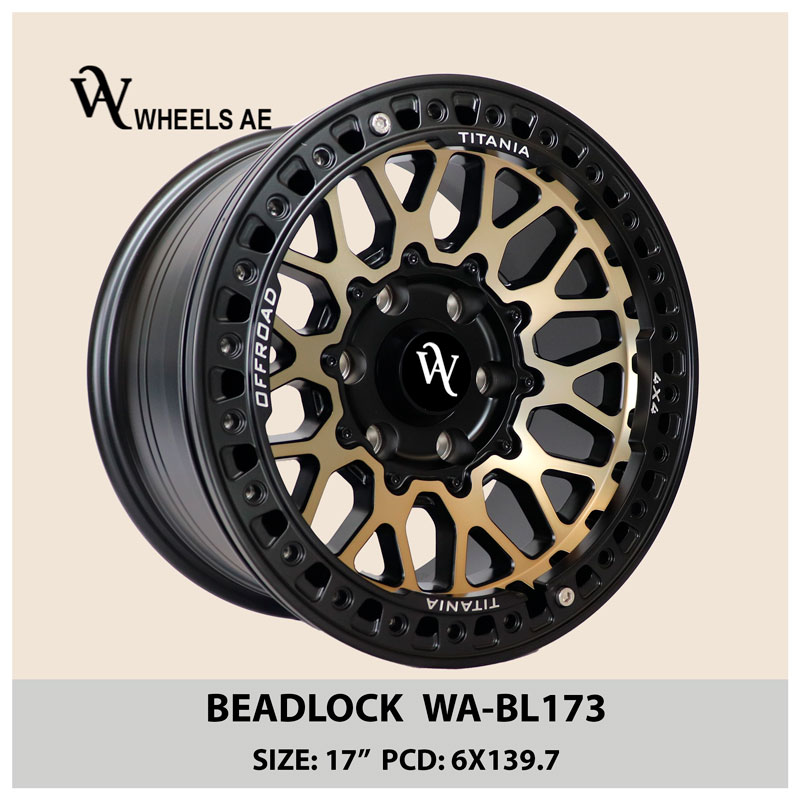 Beadlock Off-Road Wheel WA-BL173 – 17” Gold Lip | 6x139.7 PCD | Fits Patrol, Land Cruiser & More
