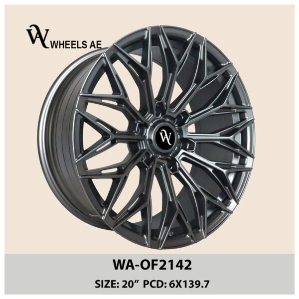 Off-Road Wheel WA-OF2142 Dark Matt Gray – 20” 6x139.7 Rim for Patrol, Land Cruiser, Prado & More