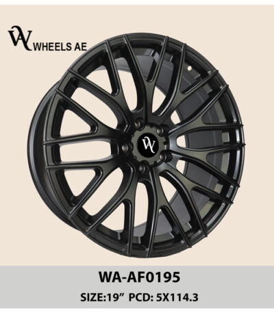 Aftermarket Wheel WA-AF0195 – 19” Multi-Spoke Gloss Black Rim | 5x114.3 PCD for Mustang, Lexus, Nissan, Toyota