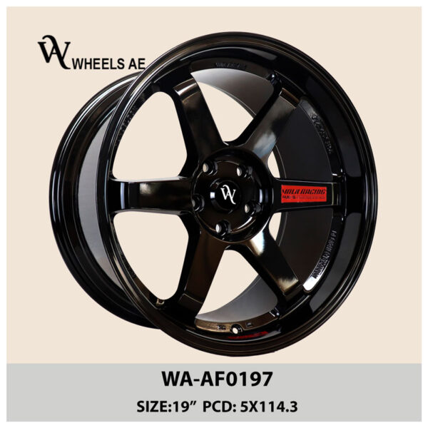 Aftermarket Wheel WA-AF0197 Glossy Black – 19 Inch Rim for Ford, Nissan, Lexus, Toyota