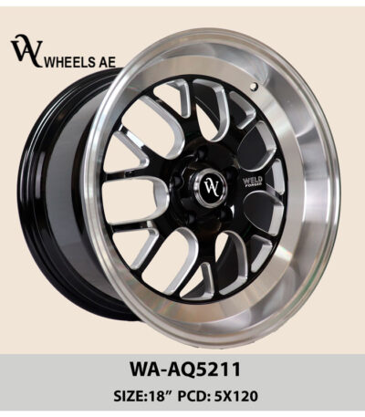 Aftermarket Wheel WA-AQ5211 – 18 Inch | 5x120 Bolt Pattern | Premium Alloy Rim